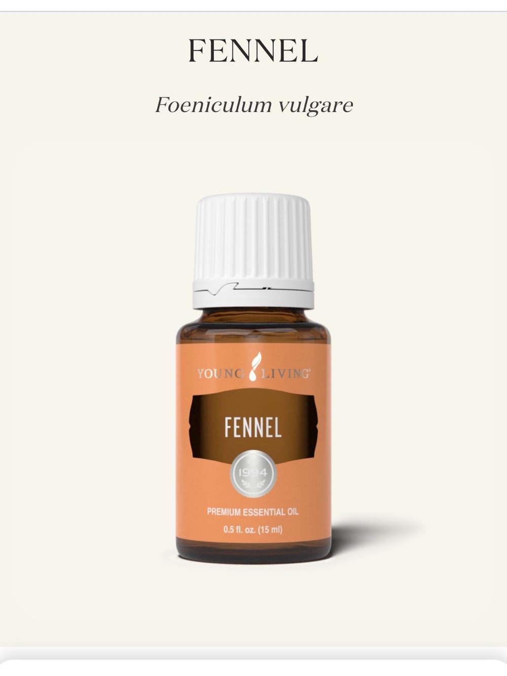 New and sealed Young Living Fennel Essential Oil